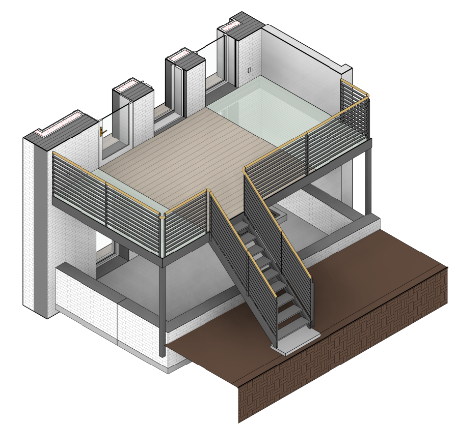 President Street rear yard deck
